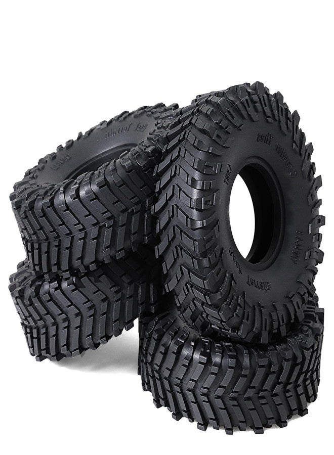 Chanjorlin 1.9 inch RC Crawler Tires OD 120mm All Terrain Soft Rubber Mud Tyres with Foam for 1/10 Rock Crawler Car Traxxas TRX4 Axial SCX10 III RC4WD D90 TF2 Gen8 RR10 1.9" Beadlock Wheels 4PCS - Image 1